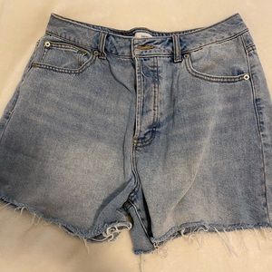 High Rise Denim Shorts